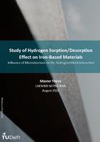 Study of Hydrogen Sorption/Desorption Effect on Iron-Based Materials