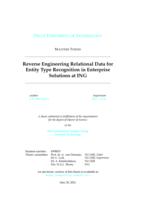 Reverse Engineering Relational Data for Entity Type Recognition in Enterprise Solutions at ING