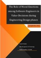 The Role of Moral Emotions among Software Engineers in Value-Decisions during Engineering Design Phases