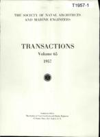 Transactions of The Society of Naval Architects and Marine Engineers, SNAME, Volume 65, 1957