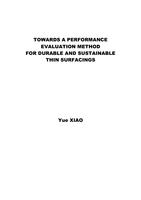 Towards a Performance Evaluation Method for Durable and Sustainable Thin Surfacings