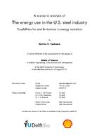 A scenario analysis of the energy use in the U.S. steel industry: Possibilities for and limitations to energy transition