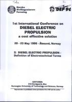 Diesel Electric Propulsion - Definition of Electrotechnical Terms