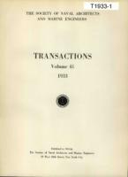 Transactions of The Society of Naval Architects and Marine Engineers, SNAME, Volume 41, 1933