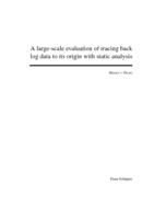 A large-scale evaluation of tracing back log data to its origin with static analysis