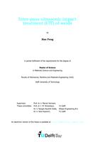 Inter-pass ultrasonic impact treatment (UIT) of welds