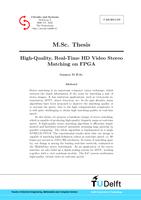High-Quality, Real-Time HD Video Stereo Matching on FPGA