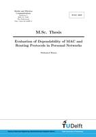 Evaluation of dependability of MAC and routing protocols in personal networks