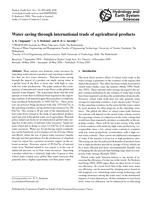 Water saving through international trade of agricultural products