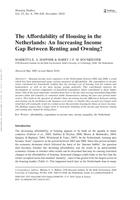 The Affordability of Housing in the Netherlands