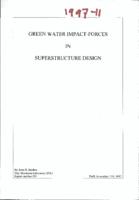 Green water impacts-forces in superstructure design, Appendices