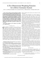 A Two-Dimensional Weighting Function for a Driver Assistance System