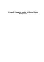 Dynamic Characterization of Silicon Nitride Cantilevers