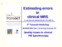 Estimating errors in clinical MRS