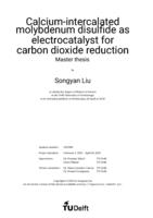 Calcium-intercalated molybdenum disulfide as electrocatalyst for carbon dioxide reduction