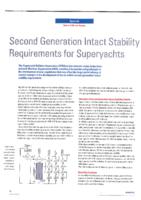 Second generation intact stability requirements for superyachts