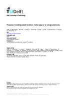 Prospects of modelling societal transitions: Position paper of an emerging community