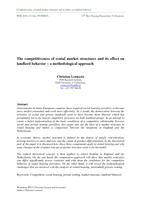 The competitiveness of rental market structures and its effect on landlord behavior: A methodological approach