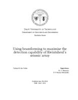Using beamforming to maximise the detection capability of Kwintsheul’s seismic array