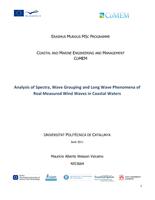 Analysis of Spectra, Wave Grouping and Long Wave Phenomena of Real Measured Waves in Coastal Waters