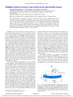 Feedback control of noise in spin valves by the spin-transfer torque