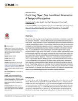 Predicting Object Size from Hand Kinematics: A Temporal Perspective