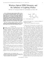 Wireless optical PPM telemetry and the influence of lighting flicker