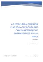 A Geotechnical Working Plan for a Thorough but Quick Assessment of Existing Slopes in Clay Mines