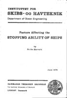 Factors affecting the stopping ability of ships
