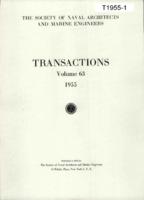 Transactions of The Society of Naval Architects and Marine Engineers, SNAME, Volume 63, 1955