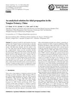 An analytical solution for tidal propagation in the Yangtze Estuary, China