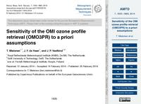 Sensitivity of the OMI ozone profile retrieval (OMO3PR) to a priori assumptions