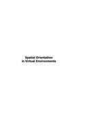 Spatial Orientation in Virtual Environments