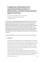Comparison of theoretical and experimental determination of deformations of timber façade elements against wind load
