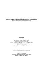Ductile Cement-Based Composites with Wood Fibres - material design and experimental approach