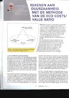 Rekenen aan duurzaamheid met de methode van de eco costs/value ratio