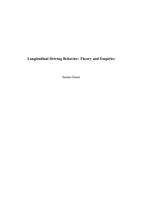 Longitudinal driving behavior: Theory and empirics
