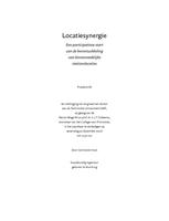 Locatiesynergie: Een participatieve start van de herontwikkeling van binnenstedelijke stationslocaties