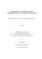 Developing Generic Design Expertise for Gas Turbine Engines: Robust Design of a Micro Centrifugal Compressor
