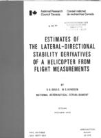 Estimates of the lateral-directional stability derivatives of a helicopter from flight measurements