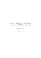 Accuracy Assesment of direct sensor orientation in UAV Photogrammetry